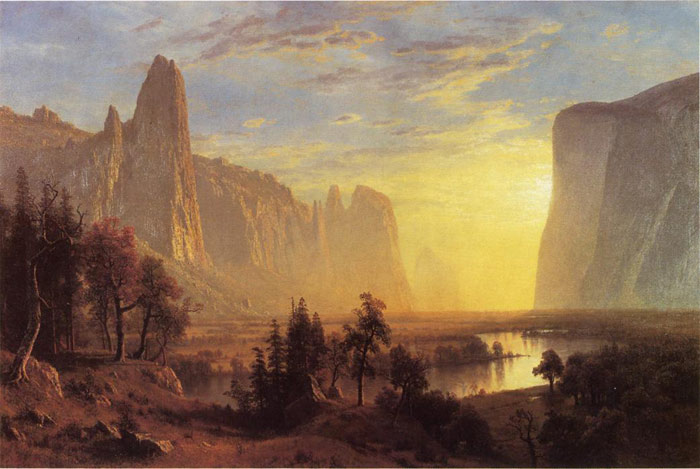 Yosemite Valley, Yellowstone Park aka Looking Down the Yosemite Valley , 1868

Painting Reproductions