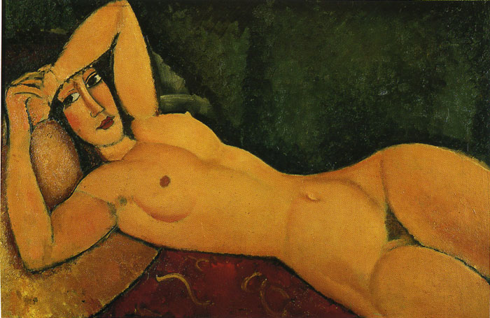 Reclining Nude with Left Arm Resting on Her Forehead, 1917

Painting Reproductions