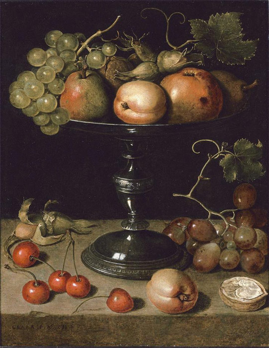 Fruit on a Tazza with grapes, cherries & almonds on a stone ledge

Painting Reproductions