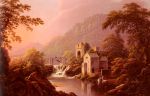 River Landscape With Bridge And Distant Mountains
Art Reproductions