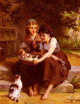 Deux Filles Avec Un Panier De Chatons [Two Girls With A Basket Of Kittens]
Art Reproductions
