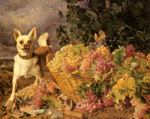 A Dog By A Basket Of Fruits
Art Reproductions