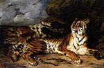 A Young Tiger Playing with its Mother, 1830
Art Reproductions