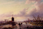 A Winter Landscape With Figures On A Frozen Waterway, 1869
Art Reproductions