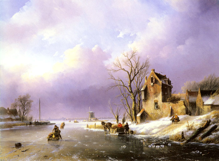 Winter Landscape with Figures on a Frozen River, , 1858

Painting Reproductions