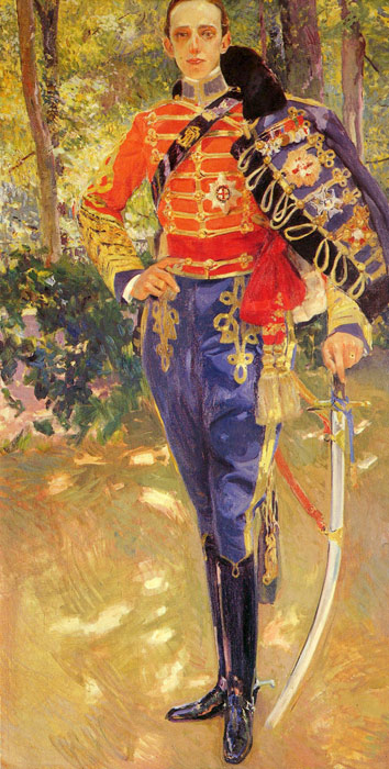 Retrato del Rey Don Alfonso XIII con el uniforme de husares [Portrait of King Alfonso XIII in a Hussar