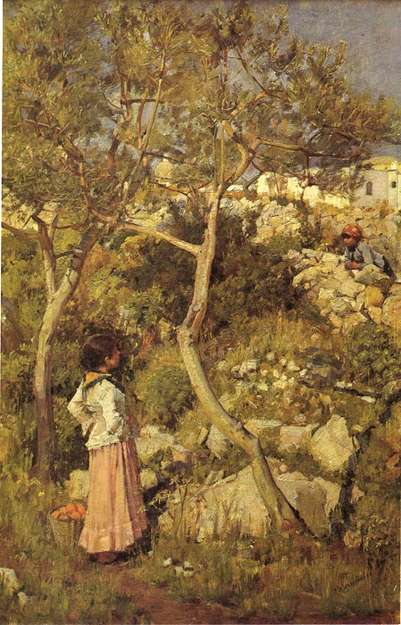 Two Little Italian Girls by a Village, c.1875

Painting Reproductions