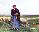 A Shepherdess with her flock
Art Reproductions