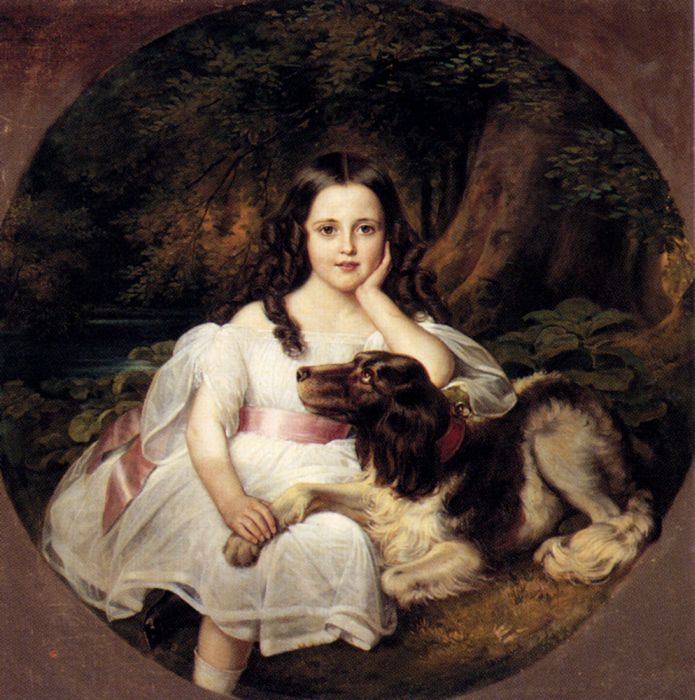  A Young Girl Resting In A Landscape With Her Dog

Painting Reproductions