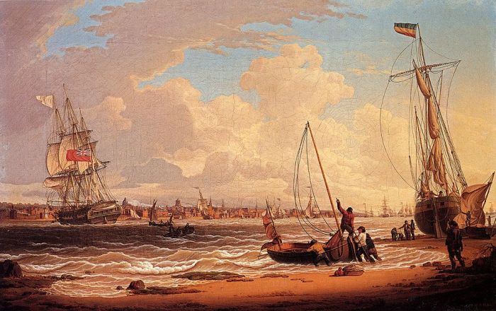 An English Vessel Off The Liverpool Waterfront On The River Mersey, 1810

Painting Reproductions