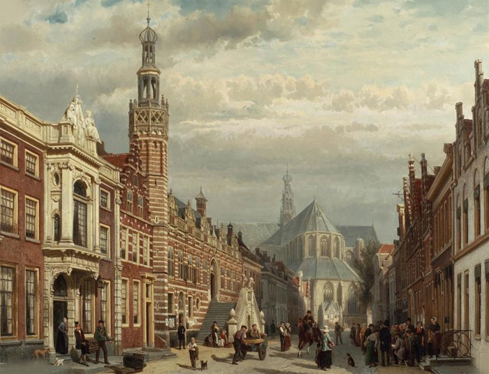View of the Town Hall and the St. Laurenschurch in Alkmaar, 1871

Painting Reproductions