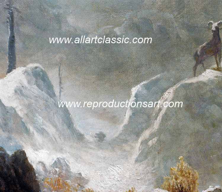 Bierstadt_Hunters_001N_B Reproductions Painting-Zoom Details