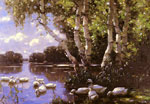 Elf Enten Unter Birken Und Im Wasser [Eleven Ducks]
Art Reproductions
