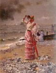 Femme Elegante Voyant Filer Un Vapeur, 1884
Art Reproductions