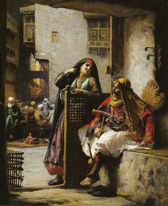 Almeh Flirting with an Armenian Policeman, Cairo

Painting Reproductions