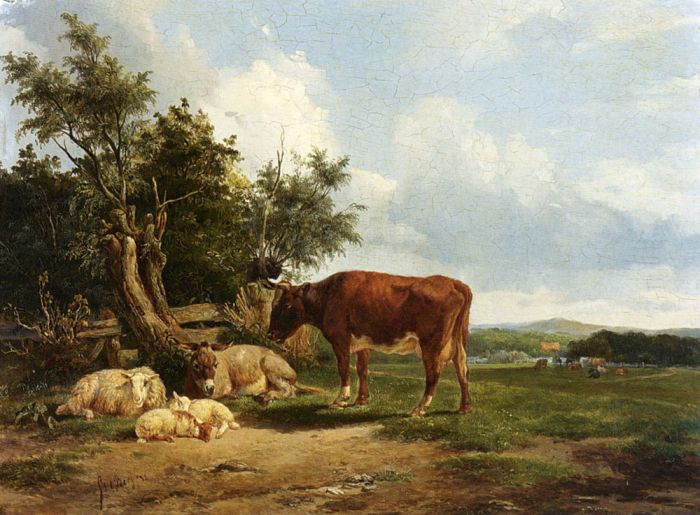 An Extensive Landscape With Cattle Resting,1838

Painting Reproductions