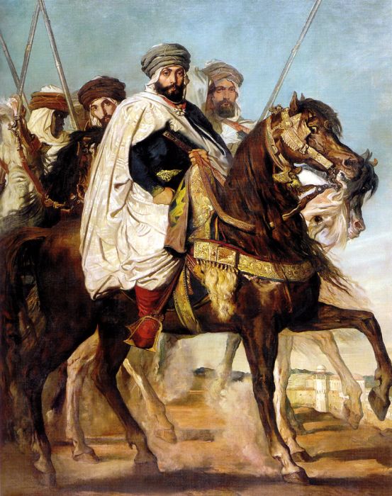  Ali-Ben-Hamet, Caliph of Constantine of the Haractas, followed by his Escort , 1845

Painting Reproductions