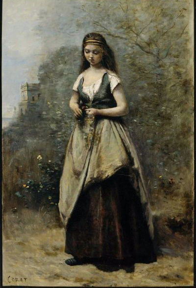 Young woman weaving wreath of flowers

Painting Reproductions