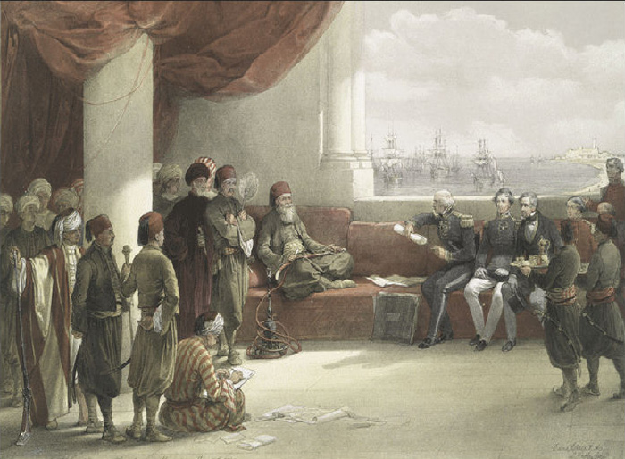Interview with the Viceroy of Egypt, at his  Palace, Alexandria, 1839

Painting Reproductions