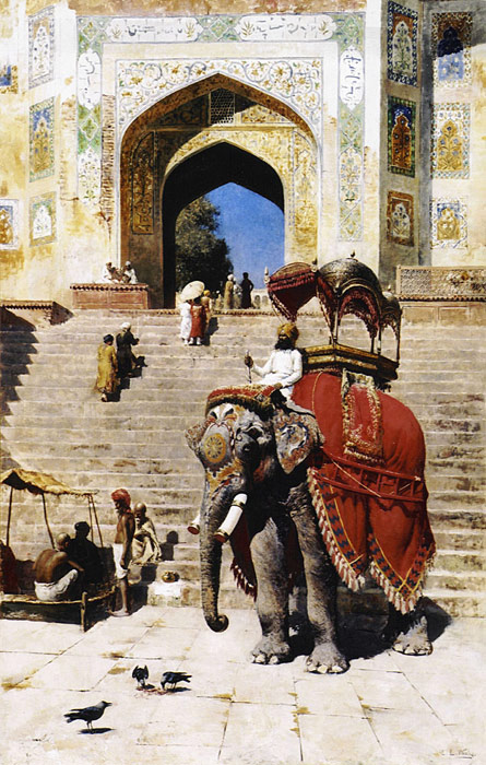 Royal Elephant at the Gateway to the Jami Masjid, Mathura,.1895

Painting Reproductions