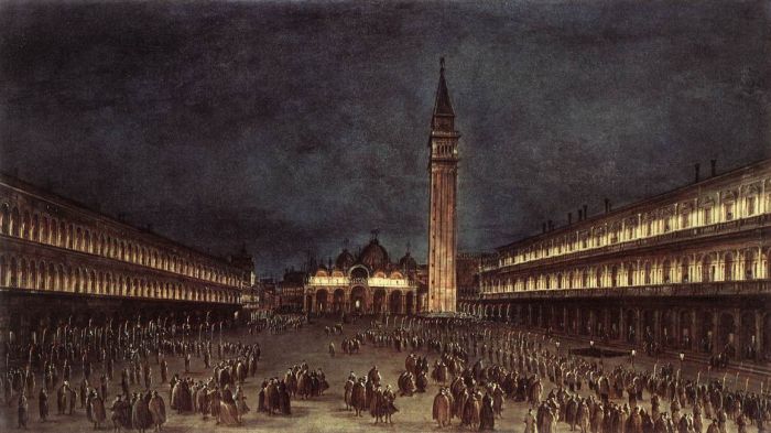 Nighttime Procession in Piazza San Marco, 1758

Painting Reproductions