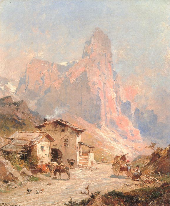 Figures in a Village in the Dolomites

Painting Reproductions
