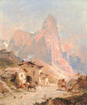 Figures in a Village in the Dolomites
Art Reproductions