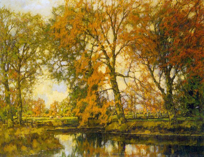 An Autumn Landscape with Cows Near a Stream

Painting Reproductions