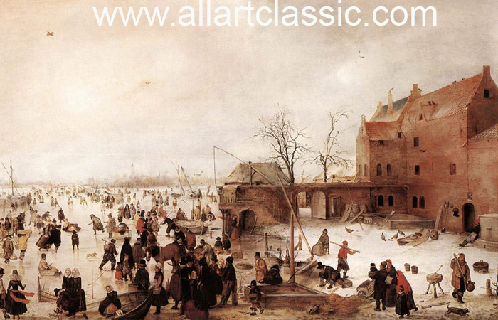 A Scene on the Ice near a Town,  1615

Painting Reproductions