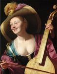 A young woman playing a viola da gamba
Art Reproductions