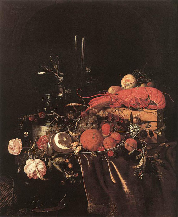 Still-Life with Fruit, Flowers, Glasses and Lobster, 1660

Painting Reproductions