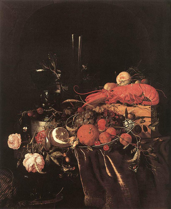 Painting Still-Life with Fruit, Flowers, Glasses and Lobster, 1660 Still-Life with Fruit, Flowers, Glasses and Lobster, 1660
Painting Reproductions