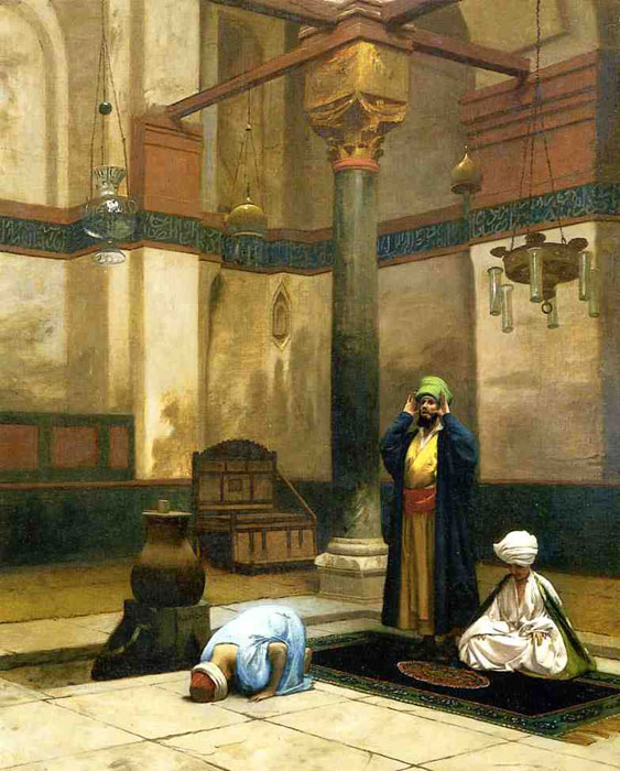 Theree Worshippers Praying in a Corner of a Mosque , 1880

Painting Reproductions