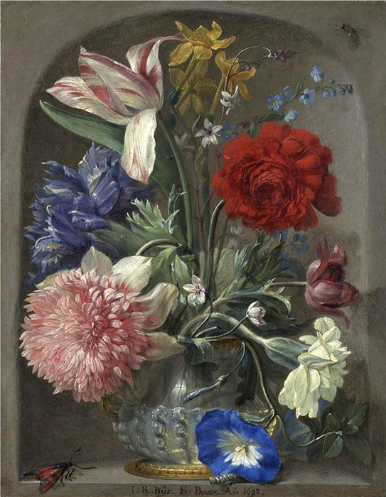Flowers in a vase in a stone niche 2,  1719

Painting Reproductions