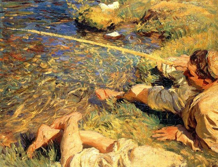 Val d'Aosta, Man Fishing, 1907

Painting Reproductions
