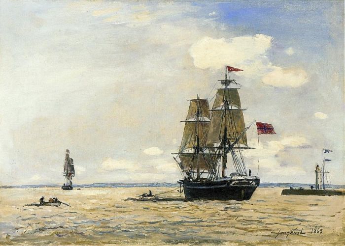 Norwegian Naval Ship Leaving the Port of Honfleur, 1865

Painting Reproductions