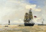 Norwegian Naval Ship Leaving the Port of Honfleur, 1865
Art Reproductions