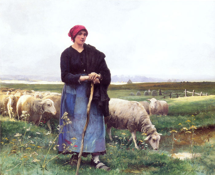 A Shepherdess with her flock

Painting Reproductions
