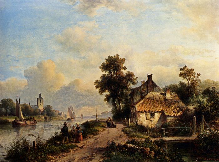 A Summer Landscape With Figures Along A Waterway

Painting Reproductions