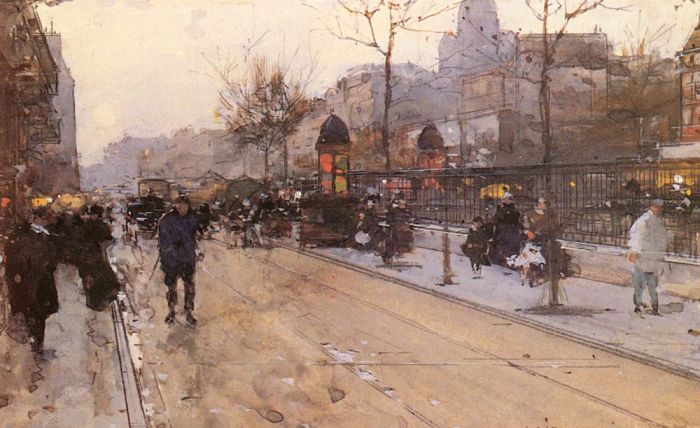 A Parisian Street Scene with Sacre Coeur in the distance

Painting Reproductions