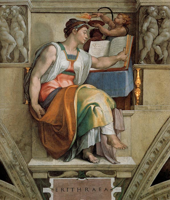 Ceiling of the Sistine Chapel: Sybils: Erithraea, 1508-1512

Painting Reproductions