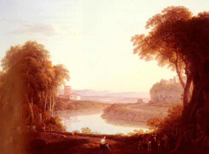 An Italianate Landscape With Figures And Donkeys In The Foreground

Painting Reproductions