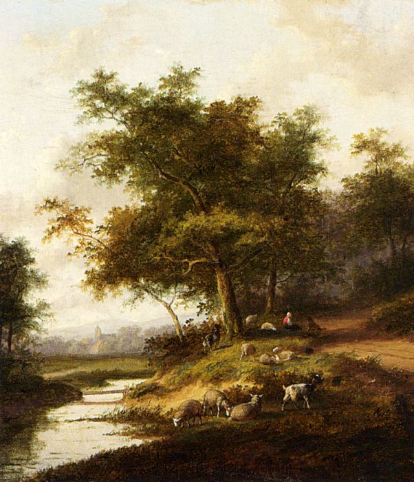 A Shepherdess And Her Flock At Rest

Painting Reproductions