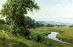 An Extensive River Landscape With A Young Girl Balancing On A Gate
Art Reproductions