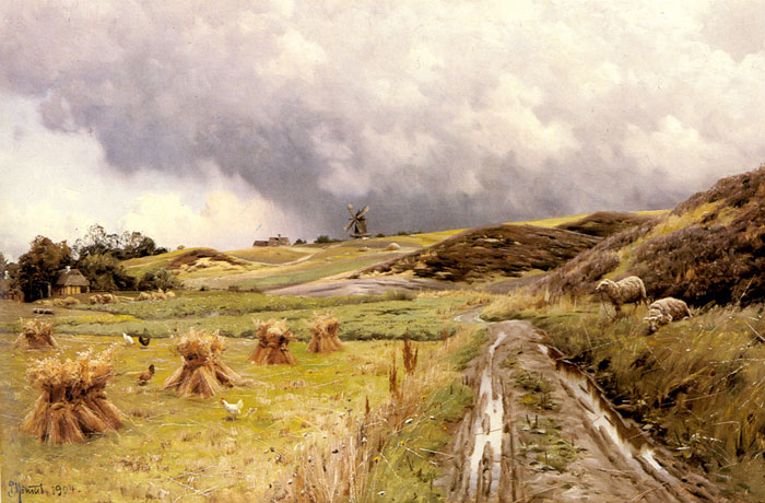 Paintings Monsted, Peder Mork