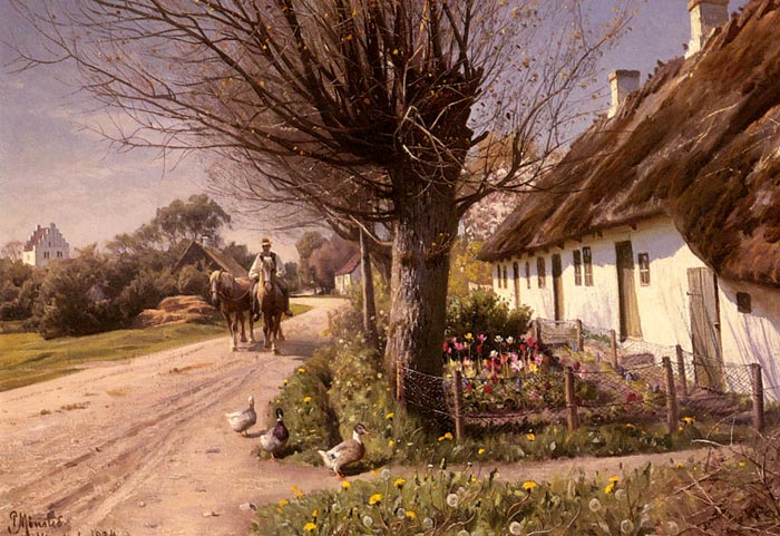 Paintings Monsted, Peder Mork