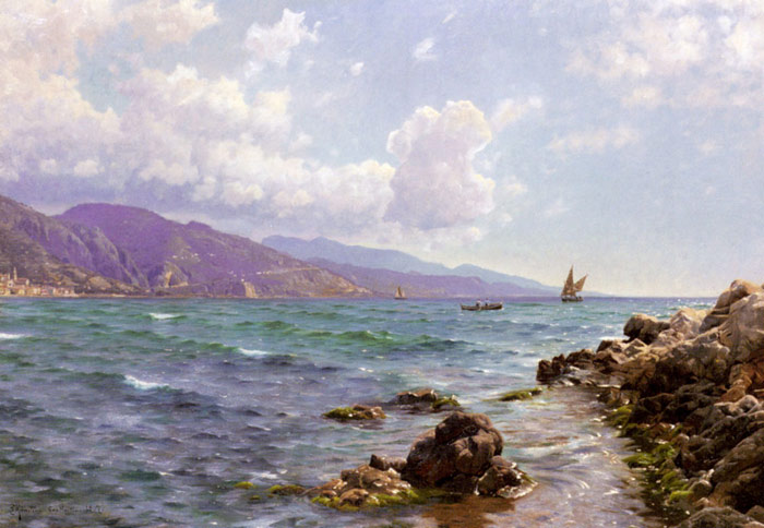 Paintings Monsted, Peder Mork