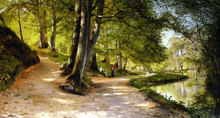 Paintings Monsted, Peder Mork