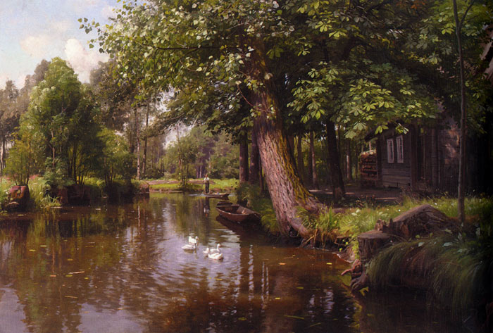 Paintings Monsted, Peder Mork