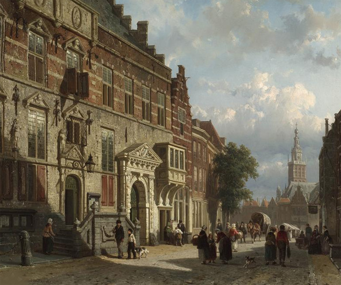 The Town Hall on the Burchtstraat with the Stevenskirk, 1861

Painting Reproductions